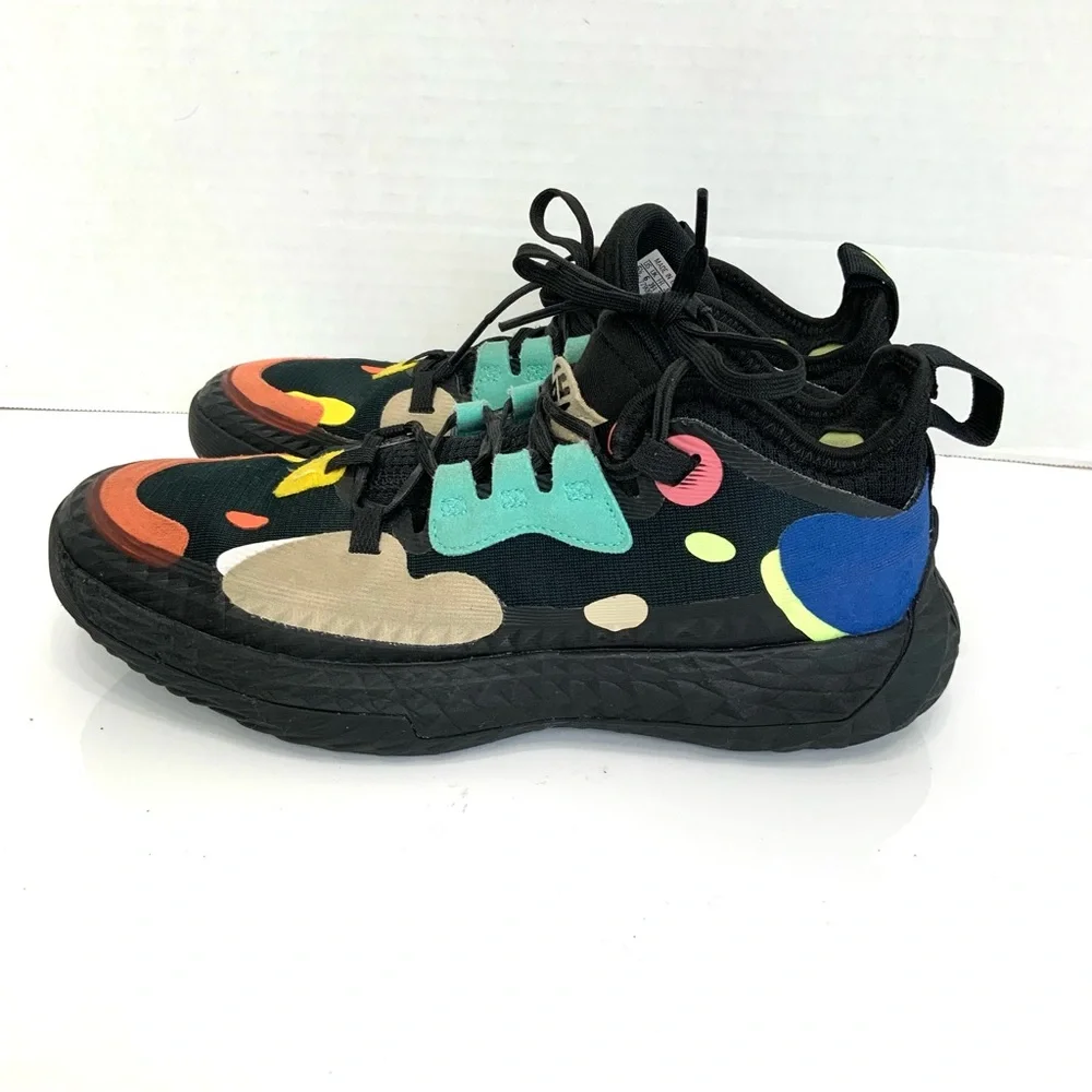 adidas Black Multicolor Athletic Shoes